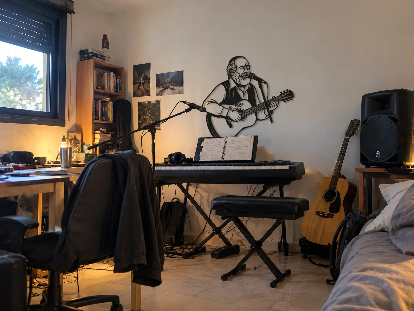 The Soul design above a piano in a music corner
